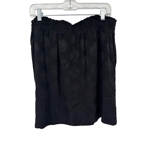 Loft Womens Black Jacquard Skirt size large Rayon lined - Picture 2 of 4